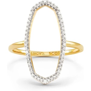 Kendra Scott Dani 14k Gold Open Ring, Fine Jewelry for Women(14K GOLD – WHITE DIAMOND)