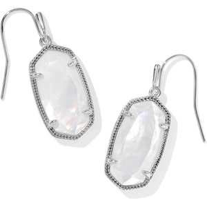 Kendra Scott Dani Drop Earrings for Women, Fashion Jewelry(RHODIUM – IVORY MOTHER OF PEARL)