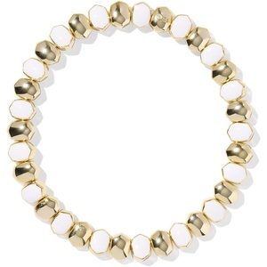 Kendra Scott Daphne Enamel Stretch Bracelet, Fashion Jewelry for Women(WHITE ENAMEL)