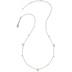 Kendra Scott Davie Trio Strand Necklace(WHITE SAPPHIRE)
