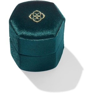 Kendra Scott Davis Small Case with Ring Insert, Emerald Velvet