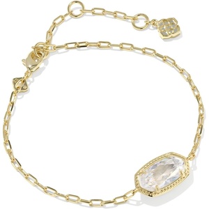 Kendra Scott Elaina Luxe Chain Bracelet, Fashion Jewelry for Women(GOLD-WHITE CUBIC ZIRCONIA)