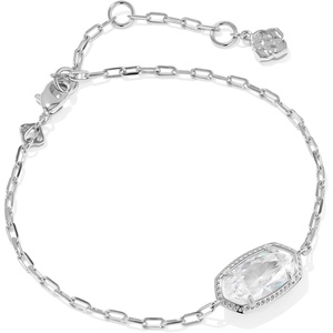 Kendra Scott Elaina Luxe Chain Bracelet, Fashion Jewelry for Women(RHODIUM-WHITE CUBIC ZIRCONIA)