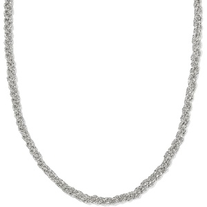 Kendra Scott Gabriella Braid Chain Necklace, Fashion Jewelry for Women(Rhodium Metal)
