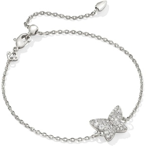 Kendra Scott Lillia Crystal Delicate Bracelet, Fashion Jewelry for Women(RHODIUM – WHITE CRYSTAL)