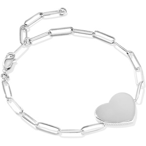 Kendra Scott Mackenzie Heart Bracelet, Demi-Fine Jewelry for Women(STERLING SILVER)