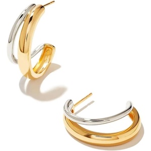 Kendra Scott Meg Double Hoop Earring, Sterling Silver, Demi-Fine Jewelry for Women