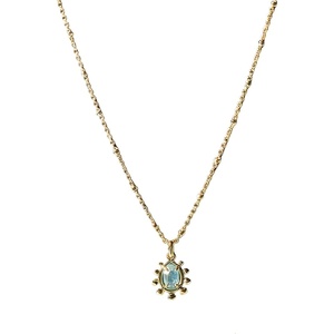 Kendra Scott Melinda Short Pendant Necklace, 14k Gold Plated Brass, Aqua Illusion, Fashion Jewelry for Women