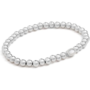 Kendra Scott Mini Elaina Stretch Bracelet(Rhodium Ivory Mother Of Pearl)