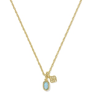 Kendra Scott Mini Elisa Dira Necklace, Fashion Jewelry for Women(Gold – Blue Lab Grown Opal)