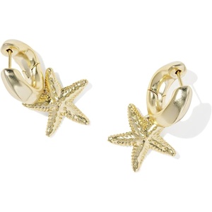 Kendra Scott Parker Starfish Huggie, Fashion Jewelry for Women(Gold – Gold Metal)