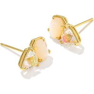 Kendra Scott Tatum Stud Earrings, Fashion Jewelry for Women(GOLD – NEUTRAL MIX)
