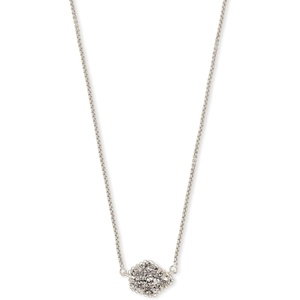 Kendra Scott Tess Pendant Necklace for Women, Fashion Jewelry(RHODIUM – PLATINUM DRUSY)