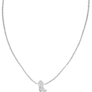 Kendra Scott Tiny Cowboy Boot 18k Gold Pendant Necklace(18K WHITE GOLD)