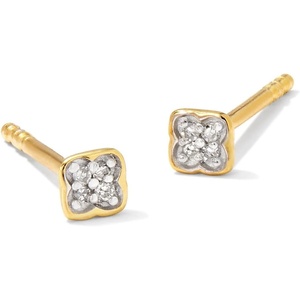 Kendra Scott Tiny Dira White Diamond Stud Earrings(VERMEIL – WHITE DIAMOND)