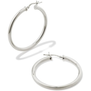 Kendra Scott Tube Hoop Earrings, Fine Jewelry for Women(STERLING SILVER)