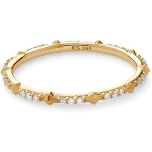 Kendra Scott White Diamond Astrid Ring in 14k Yellow Gold, Fine Jewelry for Women(14K YELLOW GOLD – CRYSTAL CLEAR DIAMOND)