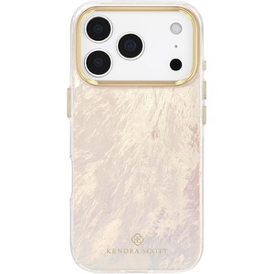 Kendra Scott iPhone 17e/16e/15/14/13 Case – Compatible with MagSafe – Designer Phone Case – Raspberry Pearl(Cream Pearl)