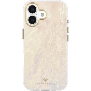 Kendra Scott iPhone 17e/16e/15/14/13 Case – Compatible with MagSafe – Designer Phone Case – Raspberry Pearl(Ivory Pearl)