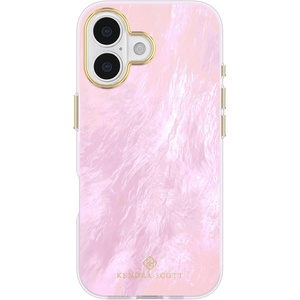Kendra Scott iPhone 17e/16e/15/14/13 Case – Compatible with MagSafe – Designer Phone Case – Raspberry Pearl(Pink Pearl)